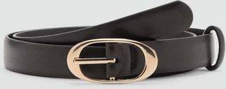Mango Cintura fibbia ovale nero - Donna - XL - MANGO