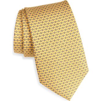Nordstrom Floral Silk Tie in Yellow at Nordstrom