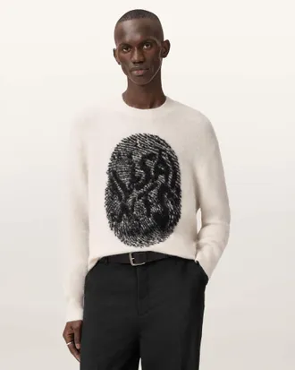 AllSaints Ridges Oversized Graphic Sweater