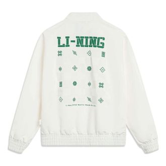 Li-Ning Chinese Culture Jacket Cream White Green AJDT361-1