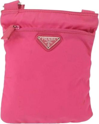 Prada Borsa a tracolla con tasca frontale Pre-owned - - Pre-owned - Donna - Rosa - ONE SIZE