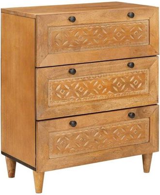 vidaXL Sideboard Light brown 60 x 33 x 75 cm Solid mango wood vidaXL