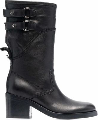 Buttero Schoenen, Dames, Zwart, 40 EU, Leer, Elba enkellaarsjes