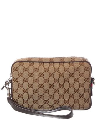 Gucci Small Gg Canvas & Leather Crossbody