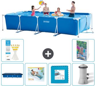 Intex Piscina Con Estructura Rectangular - 450x220x84 Cm - 7-piezas S129