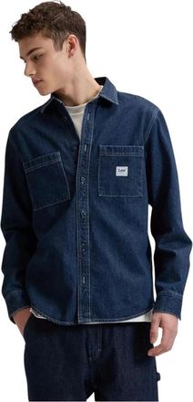 Lee Overhemden, Heren, Blauw, S, Katoen, Workwear Relaxed Shirt 2.0