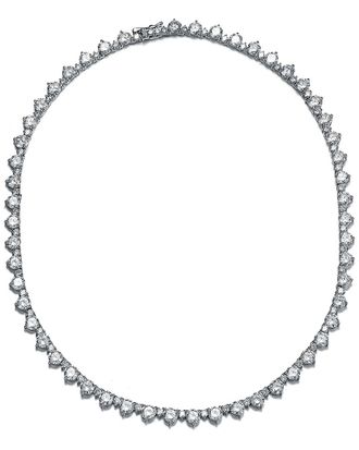 Genevive Silver Cz Necklace
