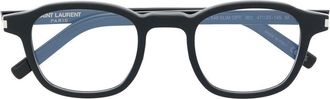 Saint Laurent Eyewear Limo square-frame glasses - men - Acetate - 47 - Black