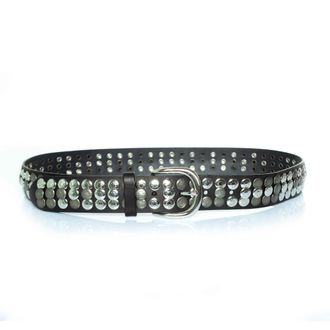 Isabel Marant Isabel Marant Pre-owned Womens Giant stud belt in black Leather - One Size