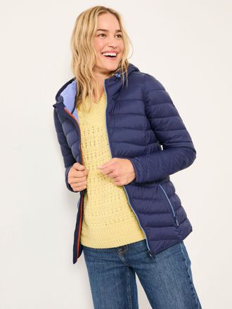 Fat Face FatFace Ruby Navy Lightweight Puffer Coat