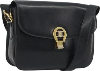 Celine Pre-owned Vintage Shoulder Bag - Dames - Vintage Schoudertas - Zwart - ONE Size - Leer - Vintage