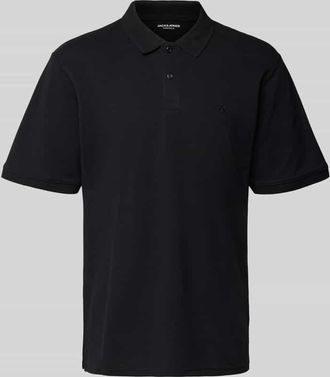 Jack & Jones Jack & Jones Poloshirt mit kurzer Knopfleiste in Black, Größe M