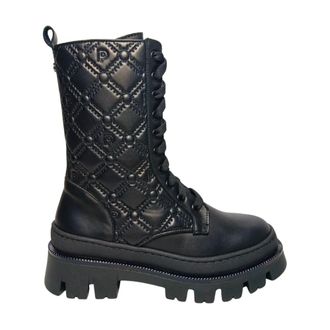 Pollini Lace-up Boots, female, Black, Size: 11 US stivali e stivaletti Pelle