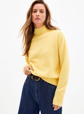 Contemporaine Womens Loose mock-neck sweater