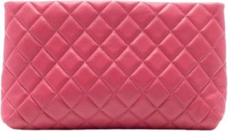Chanel Pre-owned Clutches, female, Pink, Size: ONE SIZE Pre-owned Leather Clutch