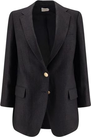 Saulina Milano Antonia Blazer - Dames - Blazers - Zwart - M - Leer - Jassen