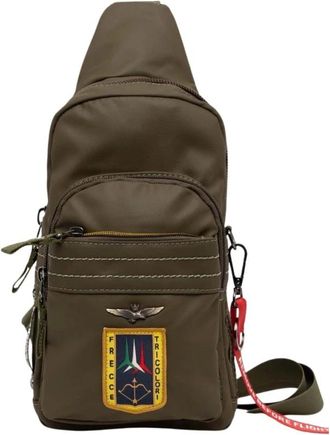 Aeronautica Borsa Frecce Crossbody - - Bags - Uomo - Verde - ONE SIZE