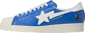 adidas Fitness, Heren, Blauw, 37 1/3 EU, Leer, Superstar Vintage Bape