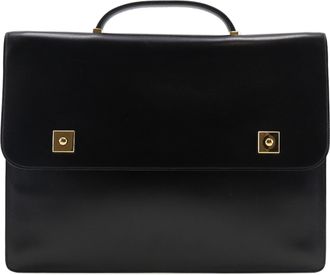 Herm&egrave;s Black Leather Briefcase (Pre-Owned)
