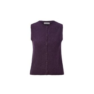 Rich & Royal Gilet Girocollo Cozy Crew rec - - Knitwear - Donna - Viola - XL