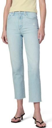 Joe's The Margot High Waist Raw Hem Slim Straight Leg Jeans in Elevate Destruct at Nordstrom Rack, Size 24
