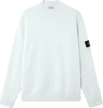 Stone Island Katoenen trui met Compass-patroon - Blauw