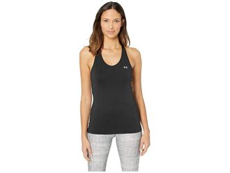 Under Armour UA HeatGear Armour Racer Tank Top Womens Clothing Black/Metallic Silver : MD (US 8-10), Polyester/Elastane