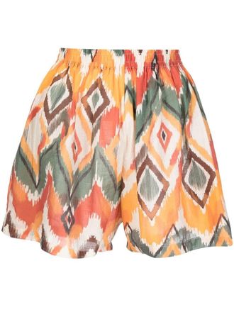 Bambah Shorts Argentina con motivo geometrico - Arancione