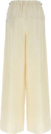 Max Mara Womens White Flax Casual Pants