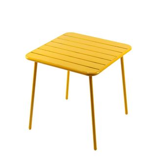 Concept Usine Mesa cuadrada 4 asientos 70x70cm amarillo