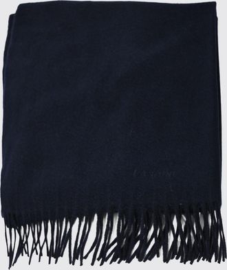 Lardini Rectangular Cashmere Blend Scarf with Fringed Hem