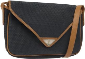 Saint Laurent Tweedehands leren schoudertassen - Dames - Vintage Schoudertas - Blauw - ONE Size - Leer - Vintage