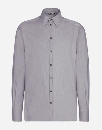 Dolce & Gabbana Cotton Martini-fit Shirt - Man Shirts White 37