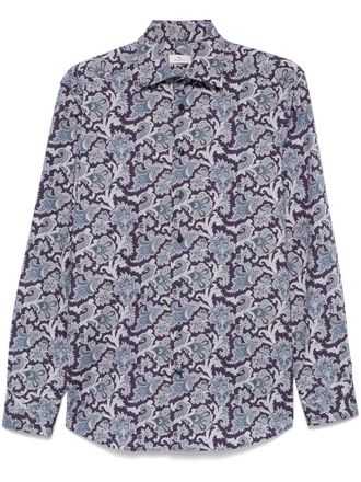 Etro paisley-print shirt - men - Cotton/Spandex/Elastane - 42 - Blue