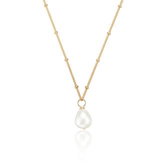 Lily & Roo Gold Large Pearl Satellite Necklace