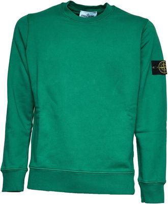 Dr&ocirc;le de Monsieur Sweatshirt met sloganborduring - Heren - Sweatshirts - Groen - S - Katoen - Hoodies & sweatvesten