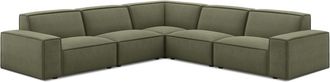 Castlery Customized Green Performance L-Shape Sectional Sofa | Jonathan by Castlery, Green, High Comfort, Low Profile, Living Room Furniture