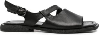 Sergio Moretti Smr 6044 Open-Toe Sandalen - Dames - Sandalen - Zwart - 40 EU - Leer - Schoenen