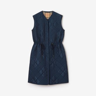 Burberry Micro Check-stitch Nylon Blend Gilet