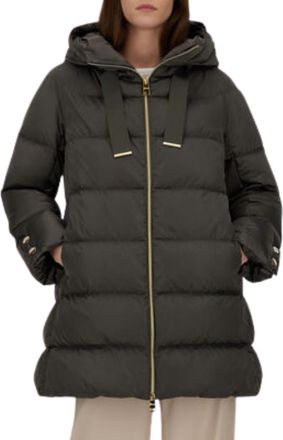Herno A- Shape Satin Jacket In Grey
