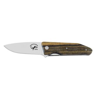 OEM Navaja Salamandra 190051, Con Mango Bocote, Hoja De Acero Inoxidable 1.4116 De 8 Cm Y 2,8 Mm De Grosor, Total 18,5 Cm + Pa&ntilde;uelo Desenfunda