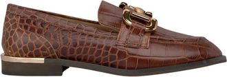 Alma En Pena Metallic stijgbeugel mocassin - Dames - Loafers - Bruin - 41 EU - Schoenen