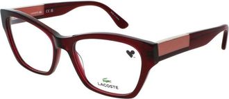 Lacoste Ladies Red Rectangular Eyeglass Frames L2919