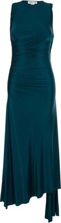 Victoria Beckham Gedrapeerde jurk - Dames - Maxi kleedjes - Groen - M - Kleedjes