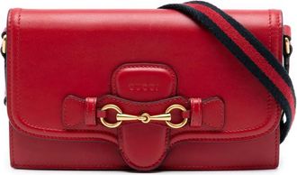 Gucci Borsa a tracolla Lady in pelle con decorazione Web 2000-2015 - Rosso