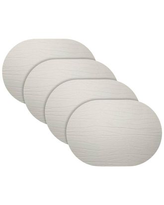 Fortessa Set Of 4 Strata Oval Leather Placemats