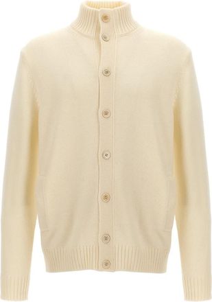 Zanone Chioto Cardigan - Heren - Vesten - Wit - M - Wol - Truien & Vesten