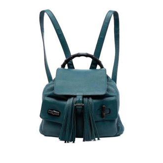 Gucci Pre-owned Zaino con manico superiore in bamb&ugrave; - - Pre-owned - Donna - Verde - ONE SIZE