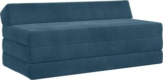 vidaXL Sof&aacute; Cama Plegable Azul 120 X 60 X 49 Cm Tela Vidaxl
