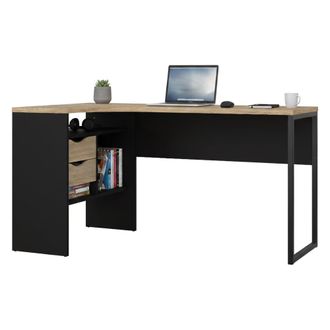 Dmora Escritorio Dmora Color Negro, 145,1 X 76,8 X 81 Cm, Con Embalaje Reforzado